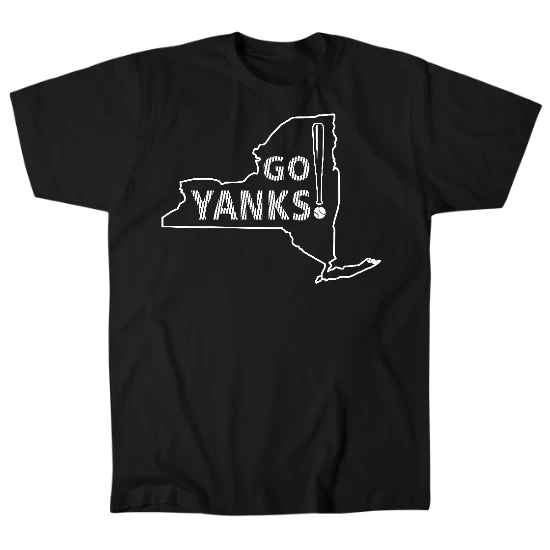 Go Yanks NY Map Mens T-Shirt
