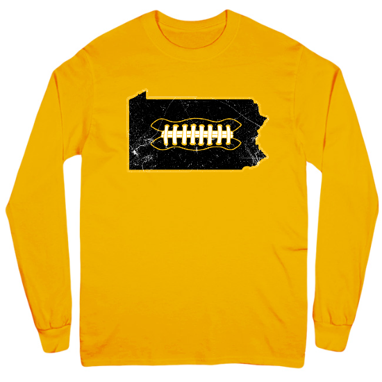 Pittsburgh Football State Mens Long Sleeve T-Shirt