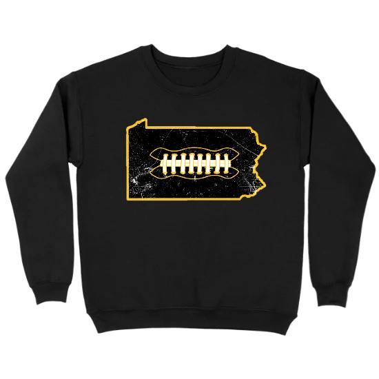 Pittsburgh Football State Kids Crewneck Sweatshirt