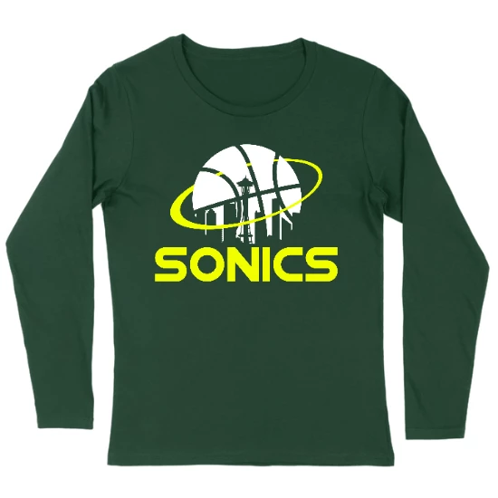 Seattle Basketball Skyline Womens Long sleeve T-Shirt