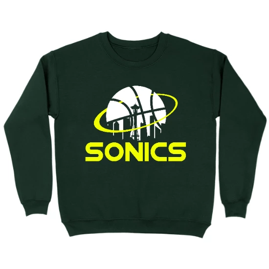 Seattle Basketball Skyline Kids Crewneck Sweatshirt
