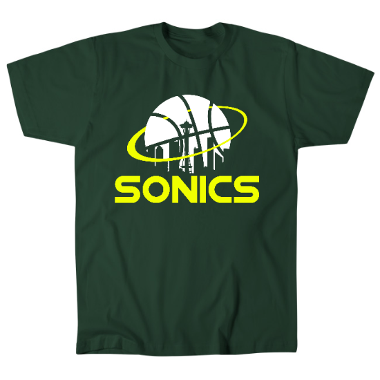 Seattle Basketball Skyline Mens T-Shirt