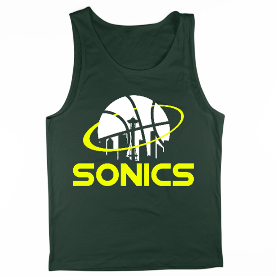 Seattle Basketball Skyline Mens Tank Top