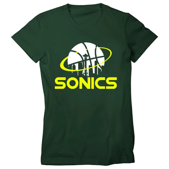 Seattle Basketball Skyline Womens T-Shirt