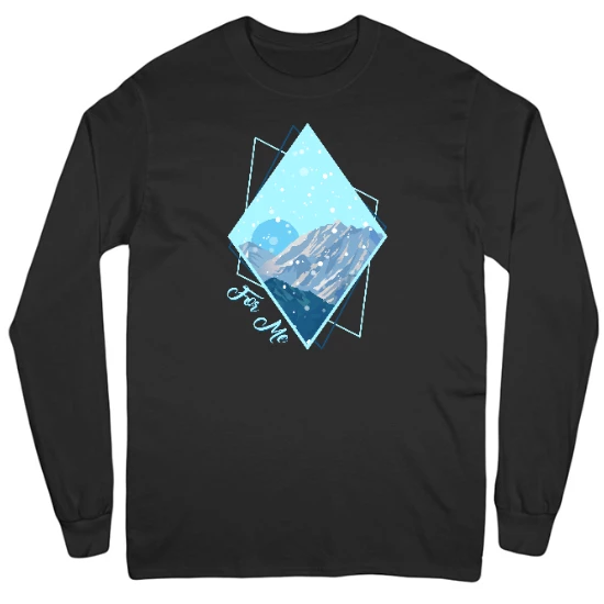 Frost Mountains Mens Long Sleeve T-Shirt