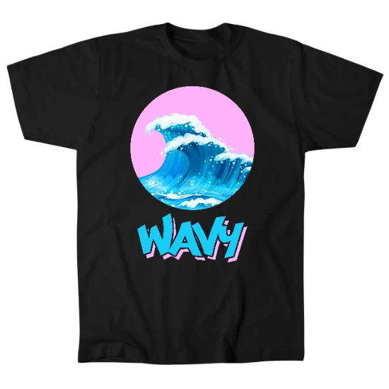 Wavy Mens T-Shirt
