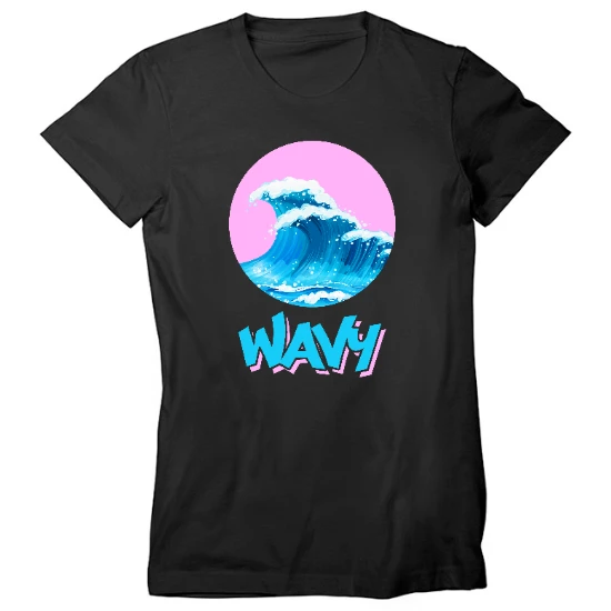 Wavy Womens T-Shirt