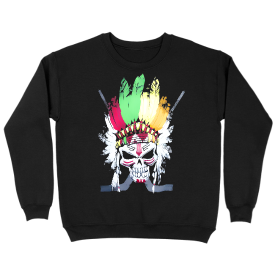 Blackhawks Skull Kids Crewneck Sweatshirt