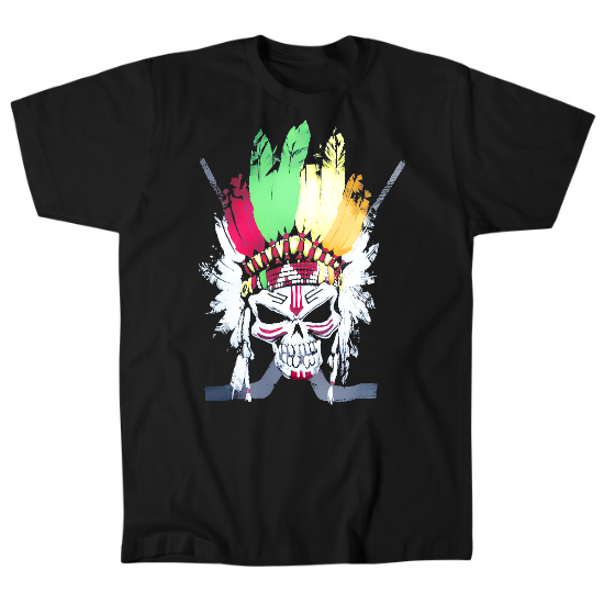 Blackhawks Skull Mens T-Shirt