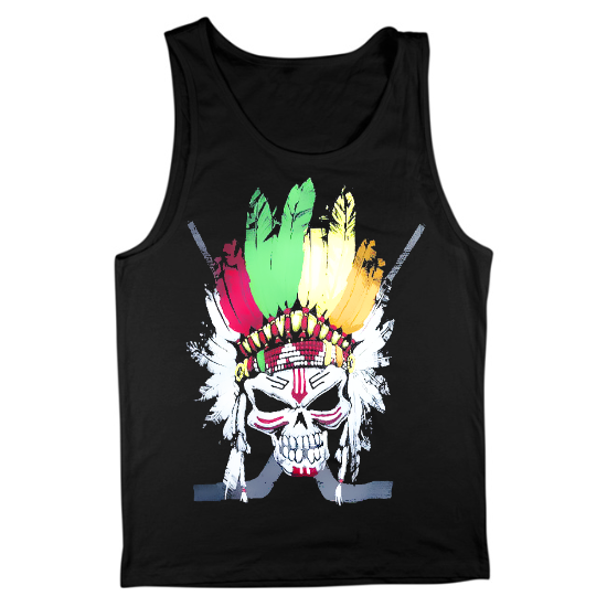 Blackhawks Skull Mens Tank Top