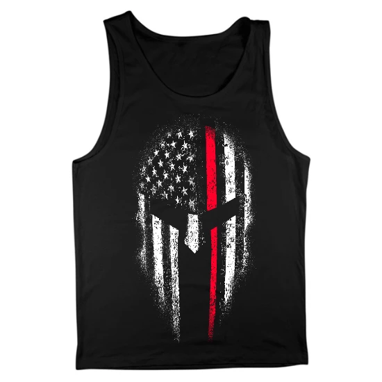 Red Line Spartan Mens Tank Top
