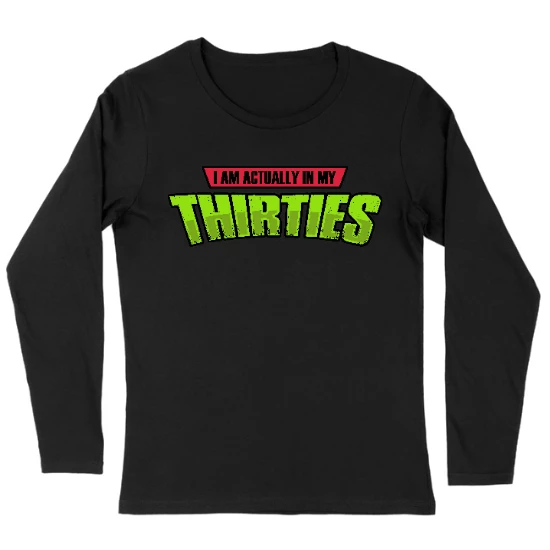 I Am Actually In My Thirties Womens Long sleeve T-Shirt