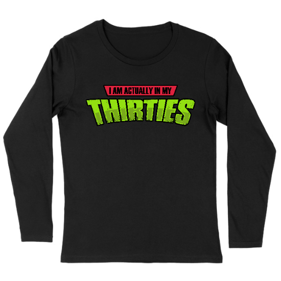 I Am Actually In My Thirties Womens Long sleeve T-Shirt