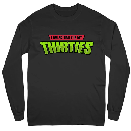 I Am Actually In My Thirties Mens Long Sleeve T-Shirt