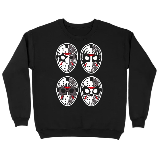 Kiss Jason Masks Kids Crewneck Sweatshirt