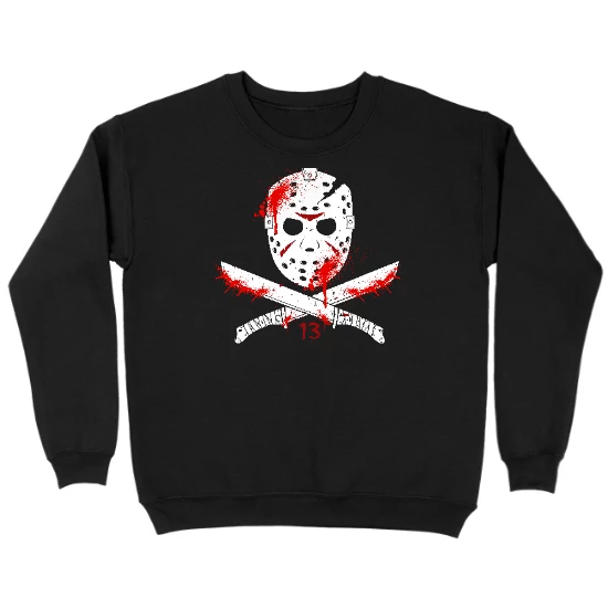 Jason Crossed Machetes Kids Crewneck Sweatshirt