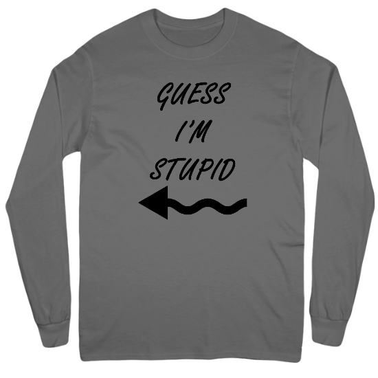 Guess Im Stupid Mens Long Sleeve T-Shirt