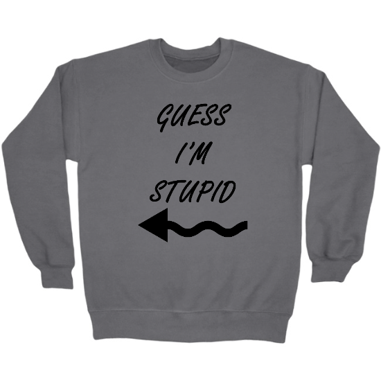 Guess Im Stupid Crewneck Sweatshirt