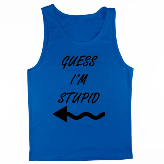 Guess Im Stupid Mens Tank Top