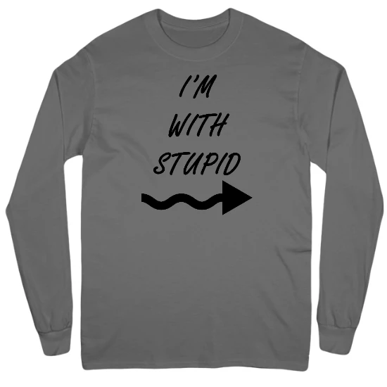 Im With Stupid Mens Long Sleeve T-Shirt