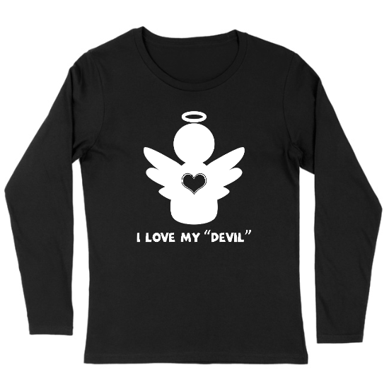 I Love My Devil Womens Long sleeve T-Shirt