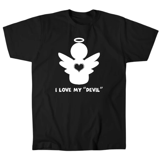 I Love My Devil Mens T-Shirt