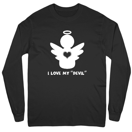 I Love My Devil Mens Long Sleeve T-Shirt