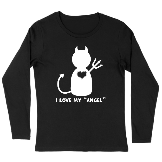 I Love My Angel Womens Long sleeve T-Shirt