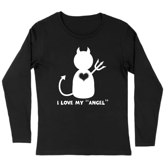 I Love My Angel Womens Long sleeve T-Shirt