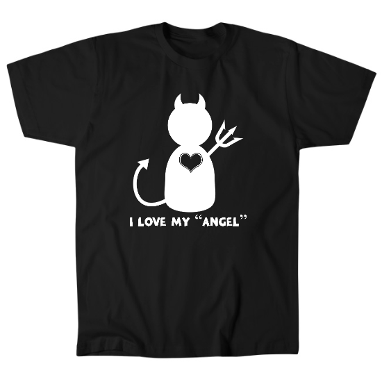 I Love My Angel Mens T-Shirt