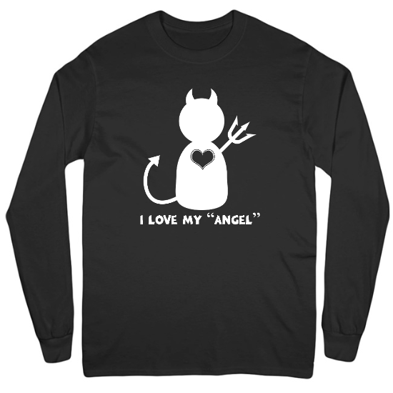 I Love My Angel Mens Long Sleeve T-Shirt