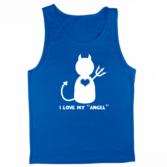I Love My Angel Mens Tank Top