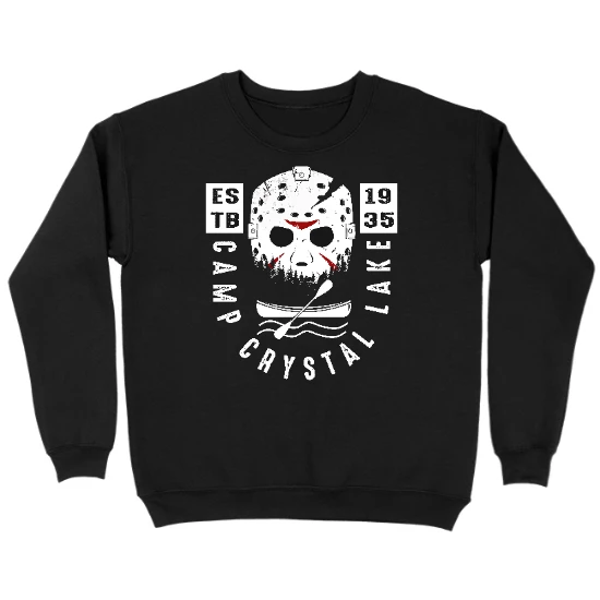 Camp Crystal Lake Kids Crewneck Sweatshirt