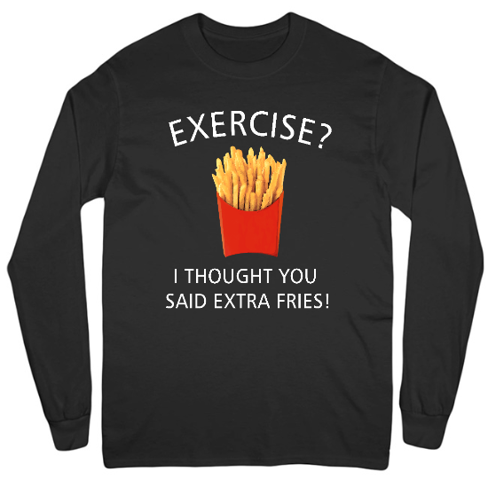 Extra Fries Mens Long Sleeve T-Shirt