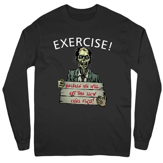 Exercise! Mens Long Sleeve T-Shirt 01