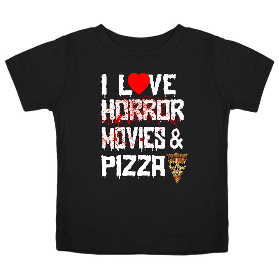 Horror Movies & Pizza Kids T-Shirt