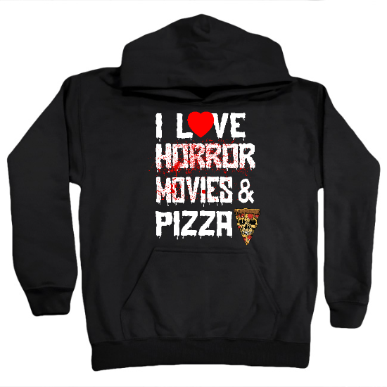 Horror Movies & Pizza Kids Hoodie