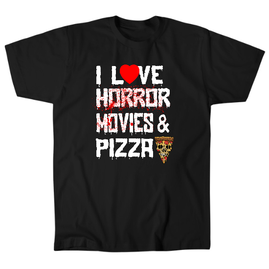 Horror Movies & Pizza Mens T-Shirt
