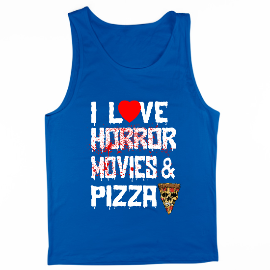 Horror Movies & Pizza Mens Tank Top
