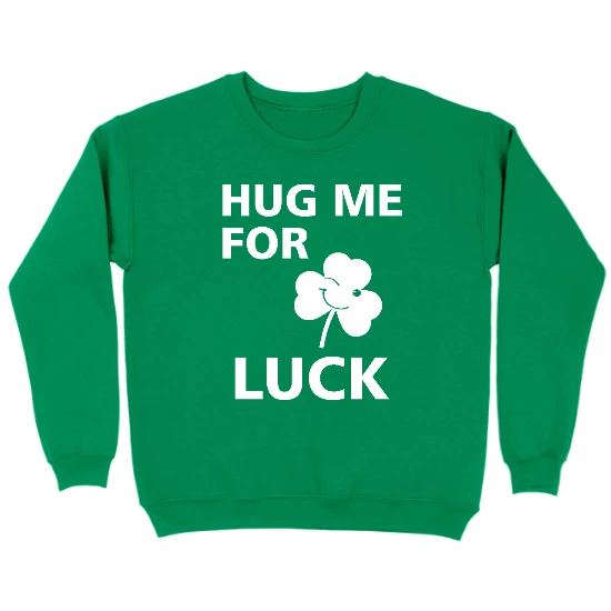 Hug Me For Luck Kids Crewneck Sweatshirt