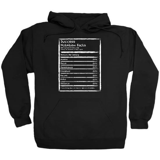 Success Nutrition Facts Hoodie