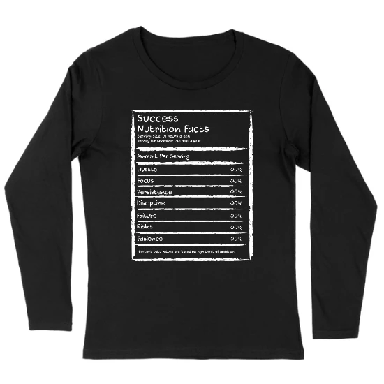 Success Nutrition Facts Womens Long sleeve T-Shirt