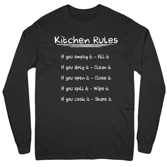 Kitchen Rules Mens Long Sleeve T-Shirt