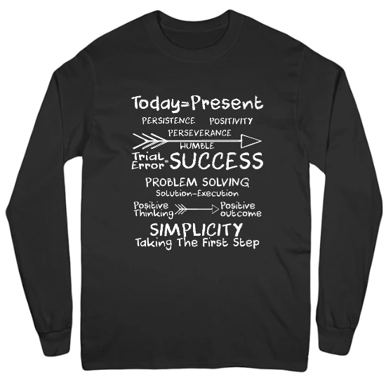 Steps to Success Mens Long Sleeve T-Shirt