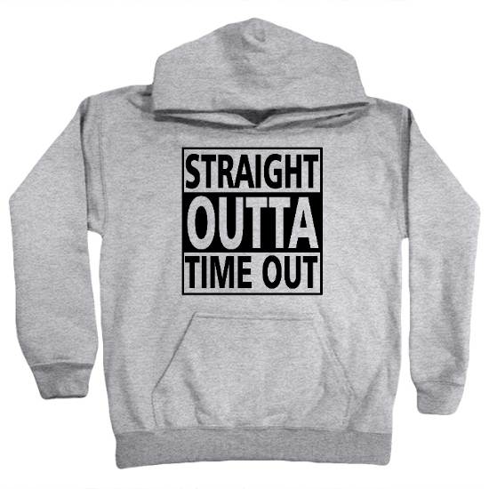Straight Outta Time Out Kids Hoodie