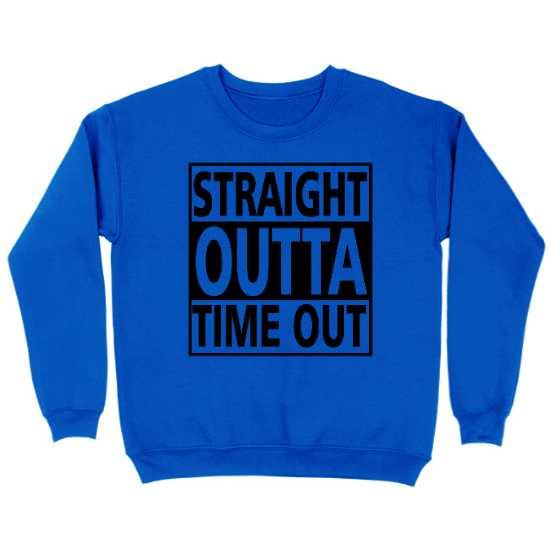 Straight Outta Time Out Kids Crewneck Sweatshirt