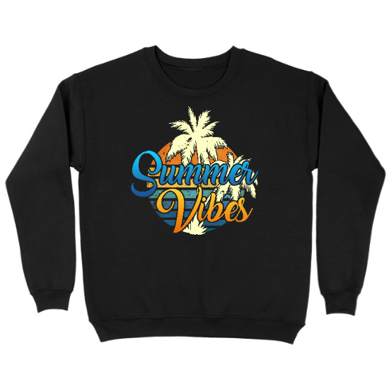 Summer Vibes Kids Crewneck Sweatshirt