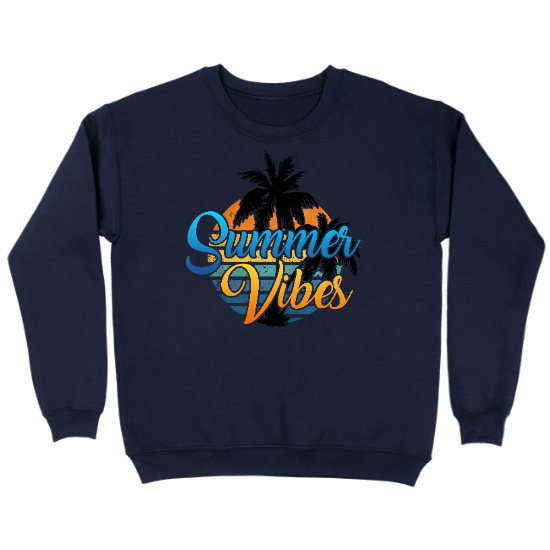 Summer Vibes 02 Kids Crewneck Sweatshirt