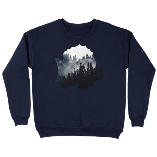 Sea Bear Forest Kids Crewneck Sweatshirt