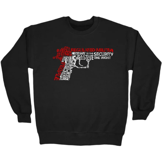 2nd Amendment Gun Words Crewneck Sweatshirt